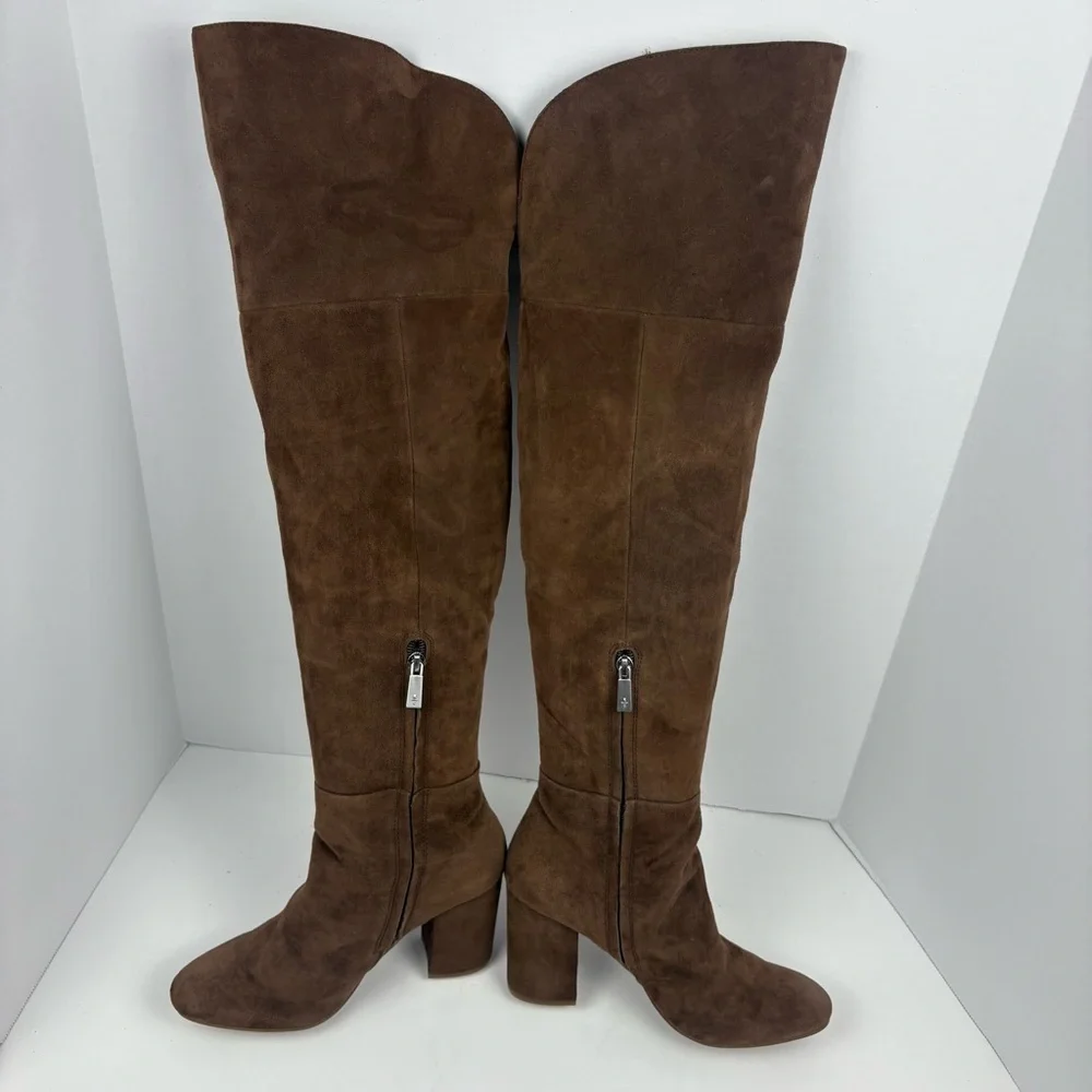 Kenneth Cole Carrah Women’s Brown Suede Over the Knee Boots Size 8M